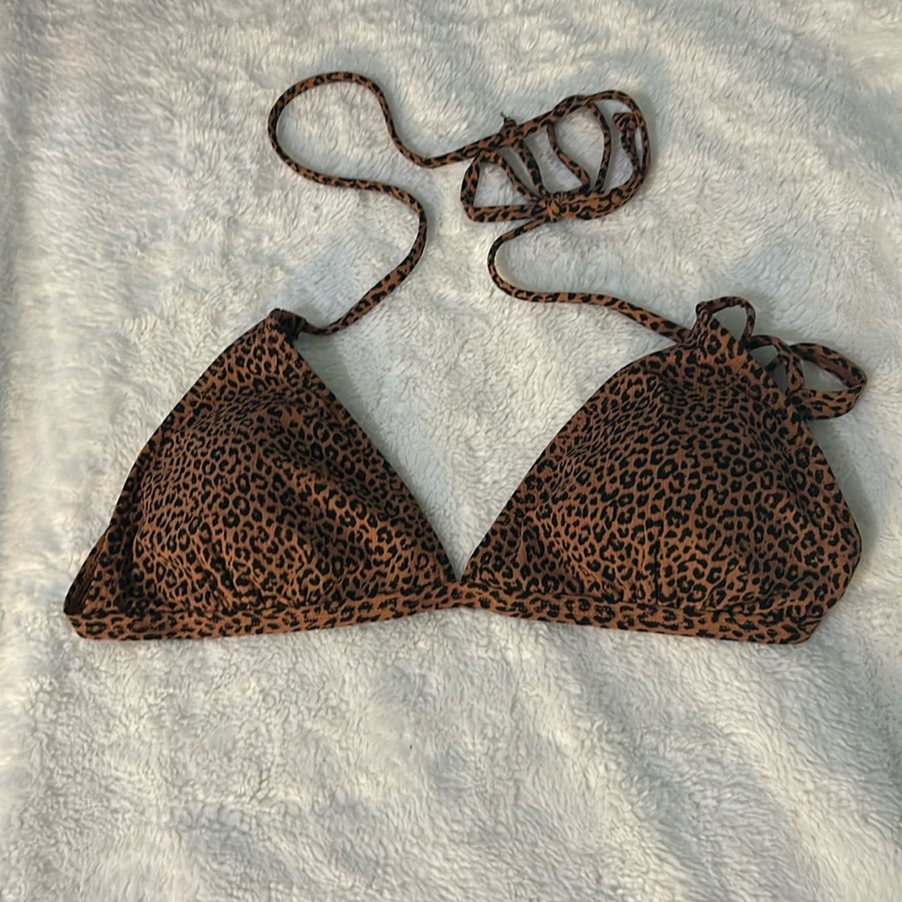 Cheetah print bikini top